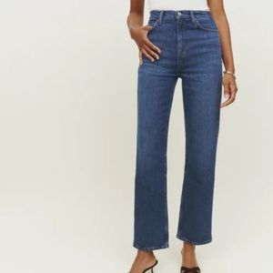 NWT Wilder Stretch High Rise Wide Leg Cropped Jeans reformation size 30